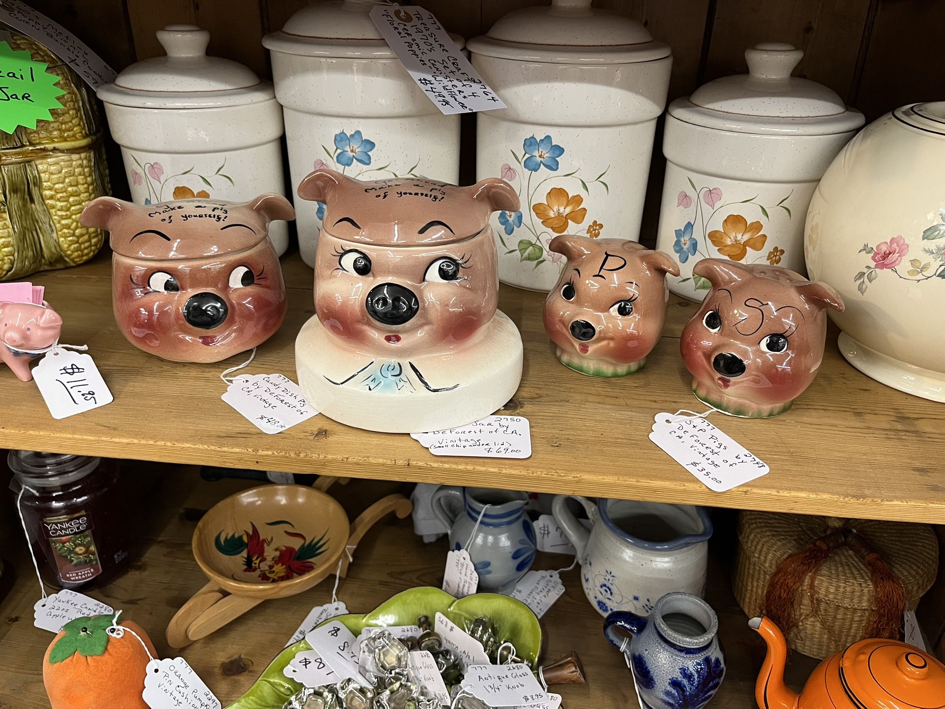 DeForest Of CA Ceramic Pigs Prices Listed Below