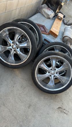 24” Chrome Rims And Tires