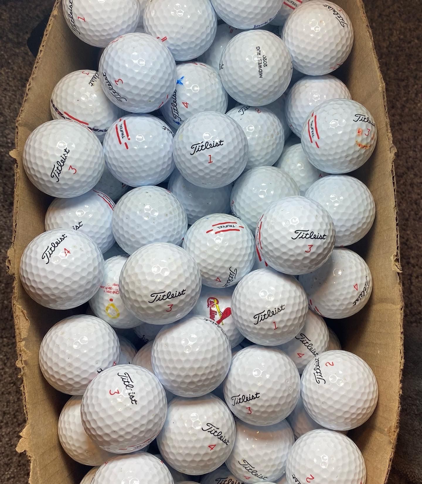 3 Dozen 5A Titleist Tru Feel