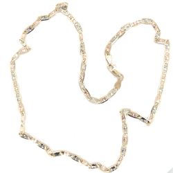 10kt Tri Color Valentino Link Chain 