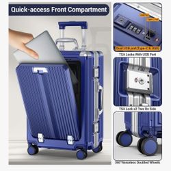 Maleta Azul Carry On 