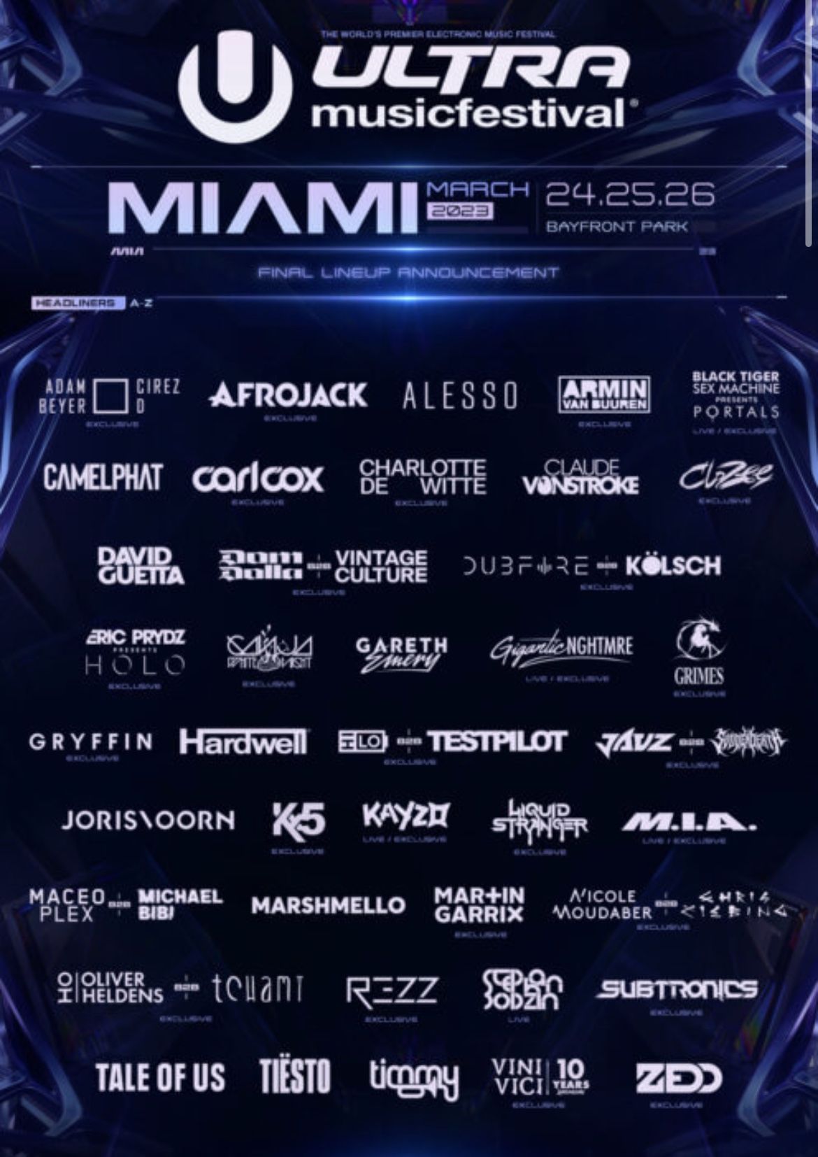 Ultra Miami Wristbands $650
