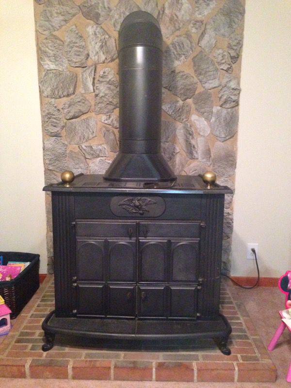 Americana wood burning stove/fireplace