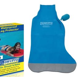DryCorp Waterproof Vacuum Sealed Half Leg Cast Cover, Blue. Size Large