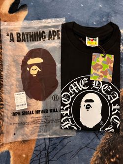 BAPE Black Chrome Tee — Size S