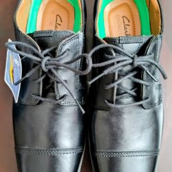 CLARKS MENS BLACK DRESS SHOES NEW WITH TAGS SIZE 10