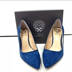 NEW Vince Camuto Designer Women's Blue Heels Pumps Size 8.5 M In Box