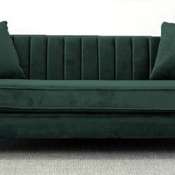 Green Velvet Couch 