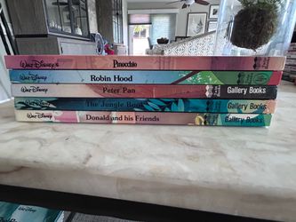 Lot of 5 Walt Disney Oversize Hardcover Books Gallery Twin Mouse Works Classic Robin Hood