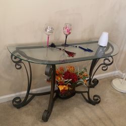 Crystal and Luxury Brass End Table