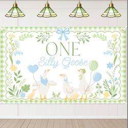 One Silly Goose Birthday Background Backdrop