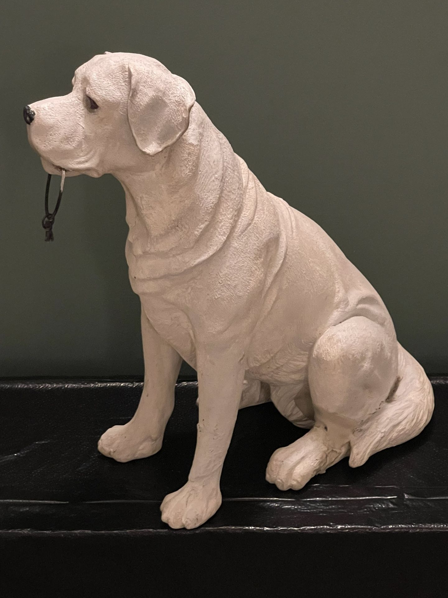 LIGHTWEIGHT PLASTER SCULPTURE of PET DOG - 16"H x 20"L x 8"W - approximately 8 lbs. - posted price is firm.