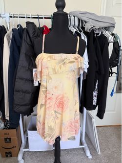 Floral Ruffle Mini Dress – Size S – New With Tags