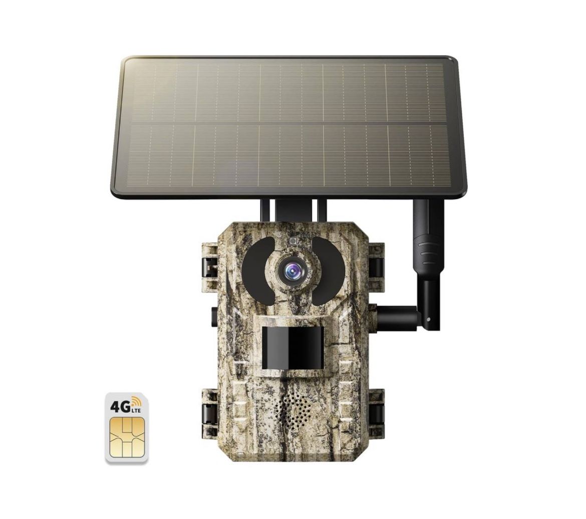 new 4G LTE Cellular Trail Camera - 3rd Gen Game Cameras with Solar Panel, 82Ft Night Vision Motion Activated Trail Cam, IP66 Waterproof, 0.2S Trigger