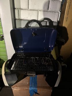 Portable Tabletop Charcoal Grill Blue