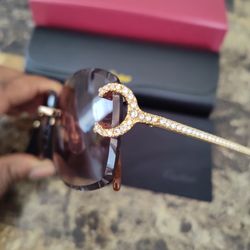 Cartier Sunglasses "Diamond Cut" Lenses...Passes Diamond Tester Only $900!!!