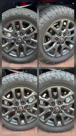 Set of 4 - 2026 Toyota Tundra TRD OEM Wheels Rims + 265/60 R20 Nitto Ridge Grappler Tires ONLY 1,200 Miles, Like New