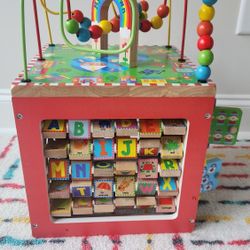 Wooden Busy Town Activity Cube