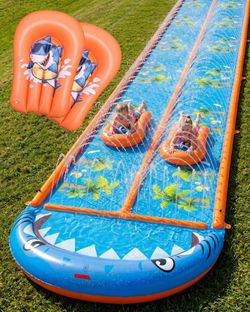 Heavy Duty Slip and Slide with Sprinkler and 2 Boards, Water Slide