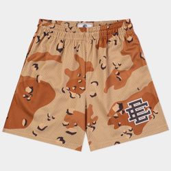 Eric Emanuel Basic Shorts Camo Brown- Size Large