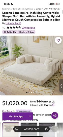 Lightly used pull out couch.