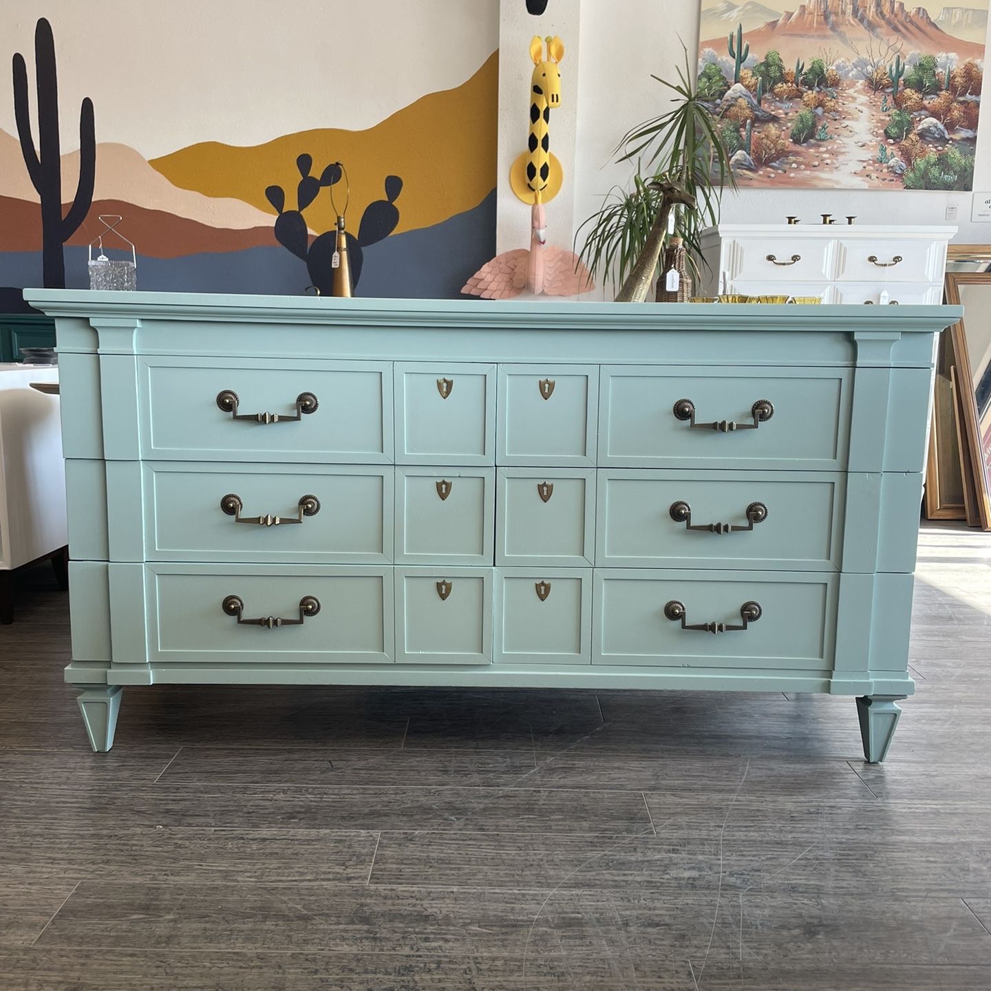 seafoam green dresser Vintage / Blue for Sale in Phoenix, AZ 08/26
