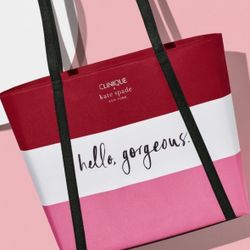 Clinique X Kate Spade Beach Bag & Makeup Bag 