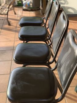 4 Pcs Black Metal Chairs