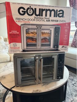 Gourmia French Door Air Fryer Oven Acero inoxidable - 6 rebanadas - 17 funciones