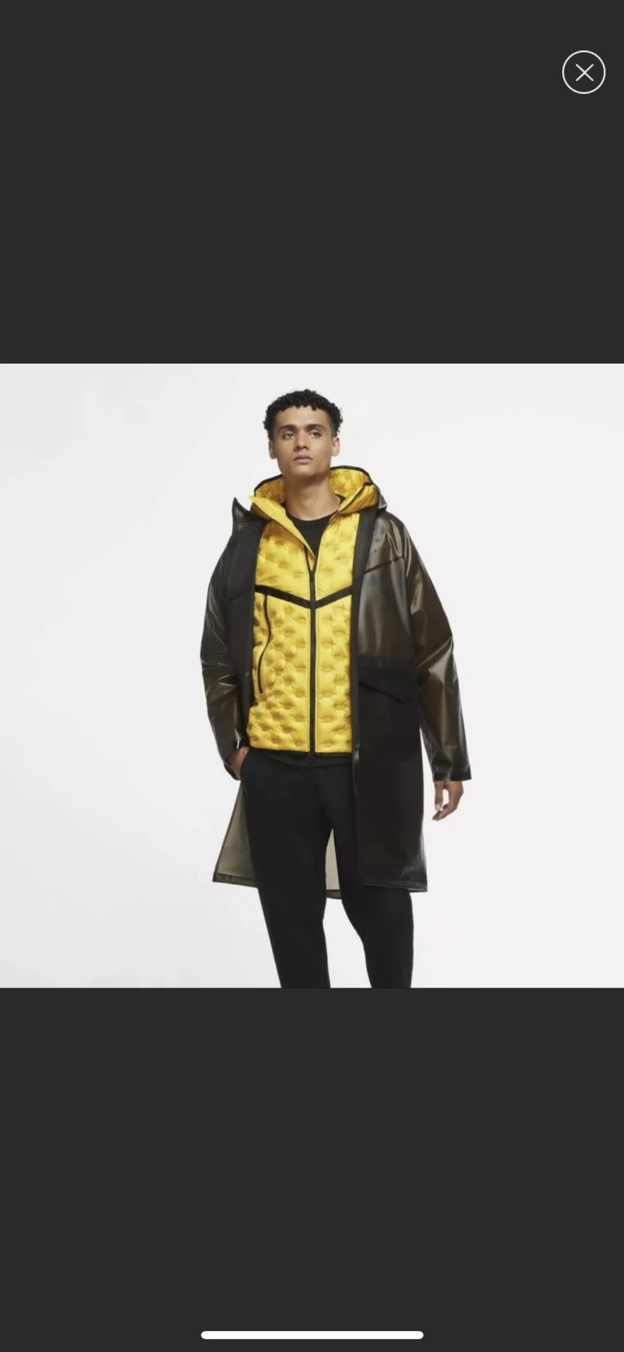 Nike Sportswear Tech Pack Down Fill Coat Parka Yellow CU3770-010 Men's Sz 2XL