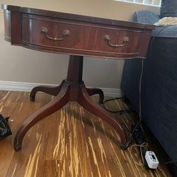 2 Antique Leather Top Tables