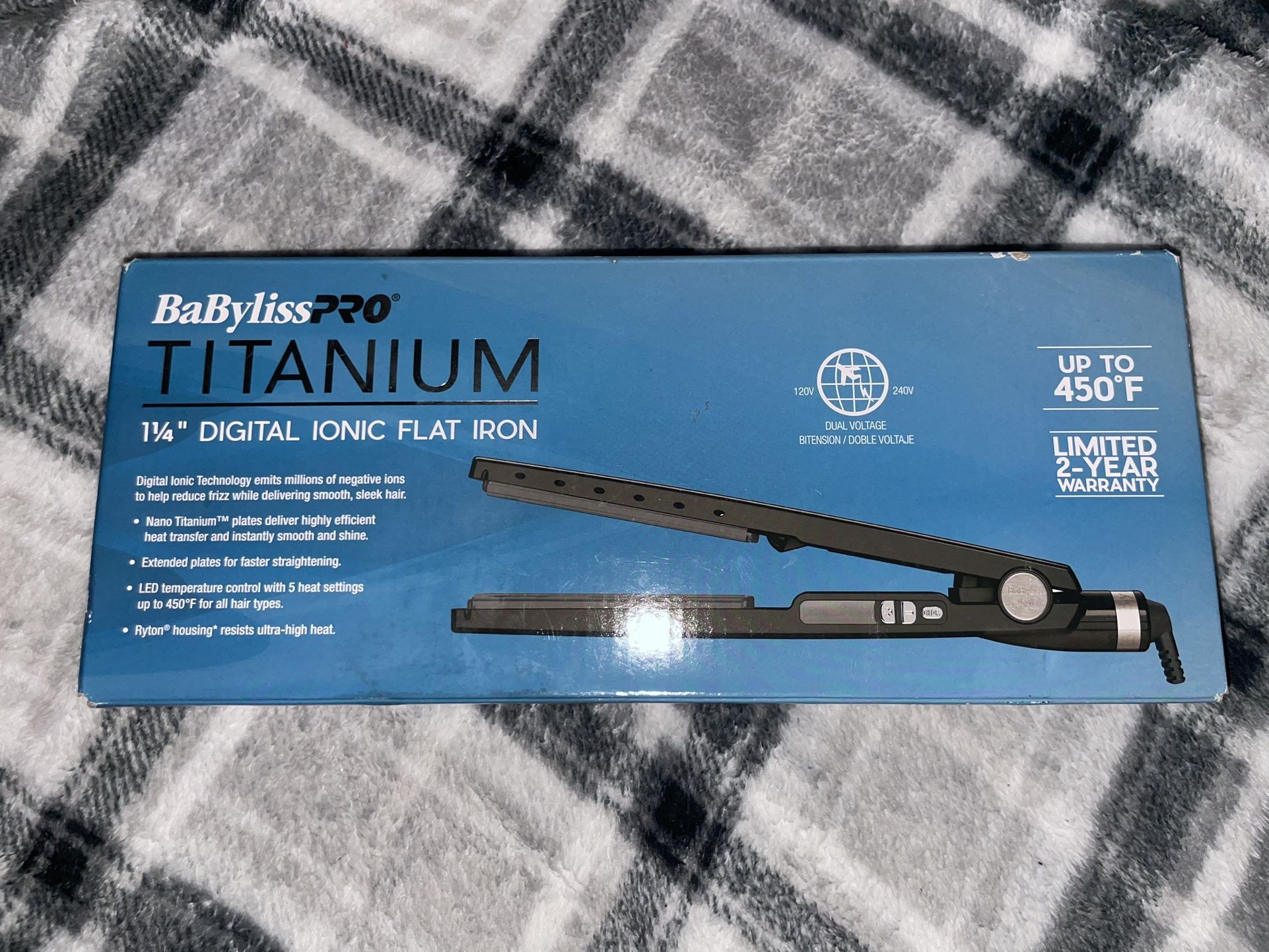 BaByliss Pro Titanium 1 1/4” Digital Ionic Flat Iron