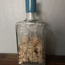 Decorative Bottle With Sea Shells For Bath