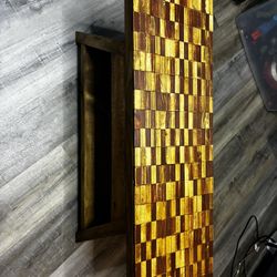 Charming DIY Wooden Jenga-Style Bench – Unique Rustic Look!”