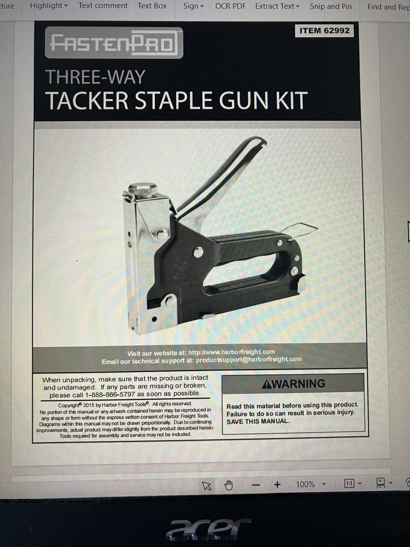 Three -Way Tracker Staple Gun