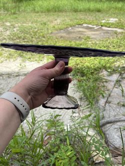 Carnival Glass Amethyst purple Cake Plate Cake Stand