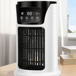 USB Cooler That Functions As a Portable Air Conditioner, Humidifier, And Atmosphere Light, Ideal for Both Office And Home Use