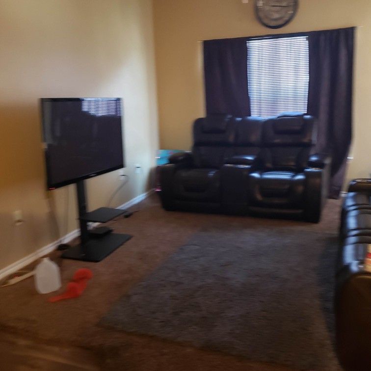 Leather Reclining Sofa And Love Seat