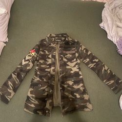 Madden Girl Denim-like Camo Jacket