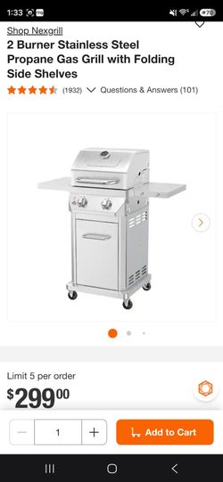 New open box propane grill