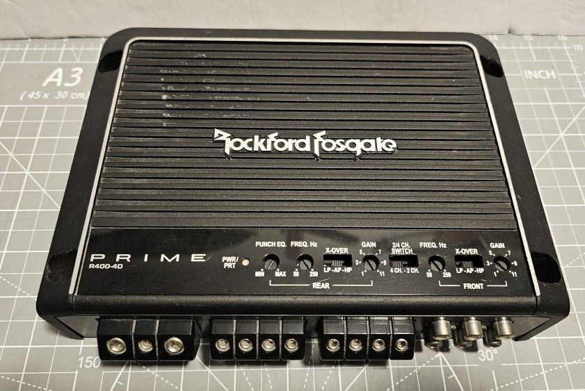 Rockford Fosgate Prime R400-4D, 400W Class D 4 Channel Amplifier