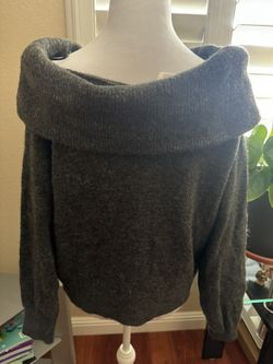 Grey off shoulder sweater