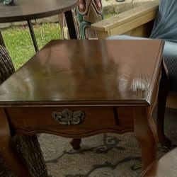 Small table with drawer and oval table both for $25