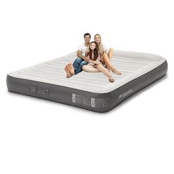 Naturehike Compact King Air Mattress, Blow Up Bed, Inflatable Airbed Pillow Top Plush Pump for Camping with Rechargeable Built-in Electric Home Guests