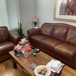 Leather couch and Sectional 