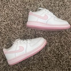 AIR FORCE 1 (GS) WHITE/PINK FOAM BLANC/ROSE MOUSSE 