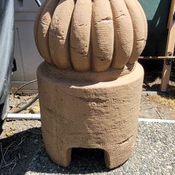 Cement Pedestal, Garden, Outdoor, Patio