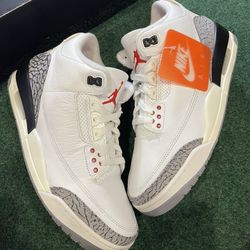 Nike Air Jordan Retro 3 Reimagined White Cement 2023 Men's Size 9.5