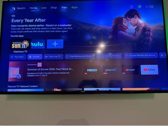55 inch Samsung TV with wall mount