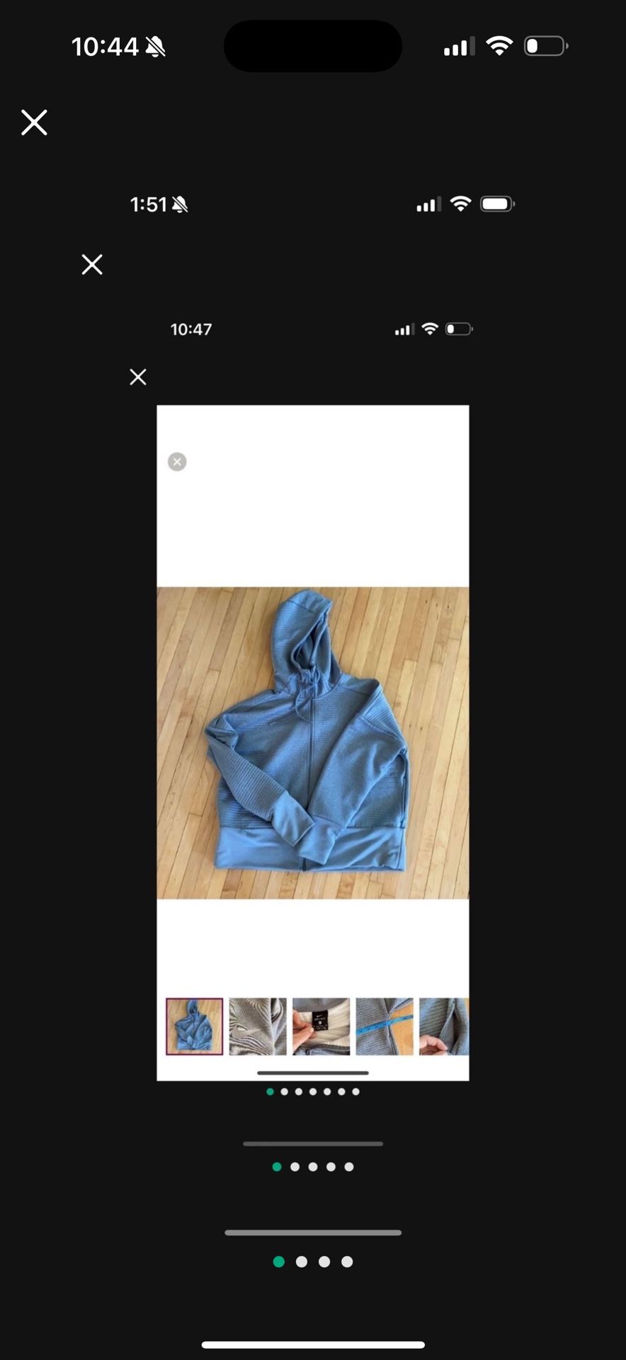 WOMENS M NIKE FULL ZIP HOODIE JACKET GREY